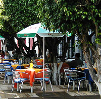 Street side cafe in Acapulco