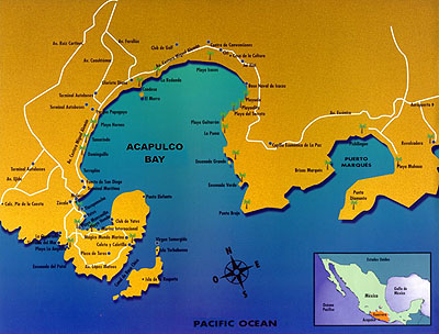 Acapulco Guerrero Mexico Map