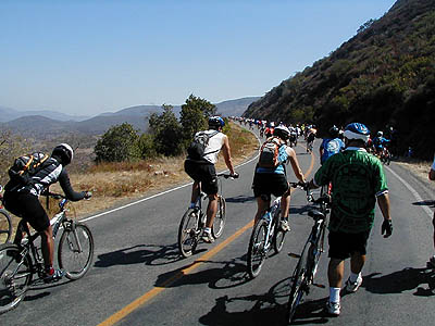 Rosarito to Ensenada Bike Ride - hill climb 3