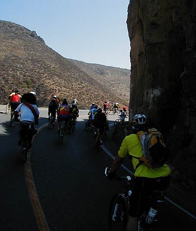 Rosarito to Ensenada Bike Ride - hill climb 6