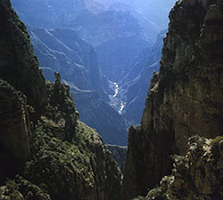A spectacular view of Sinforosa Canyon