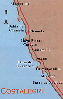 Costa Alegre Region Map
