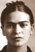Early portrait photo of Frida Kahlo