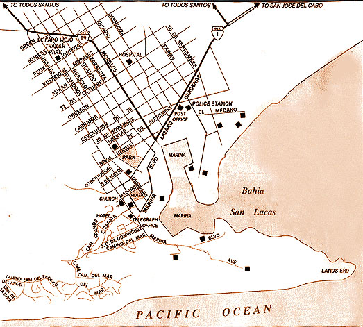 Street Map of Cabo San Lucas