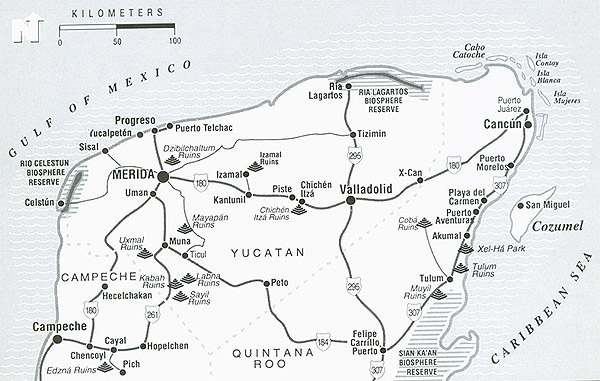 map of yucatan peninsula