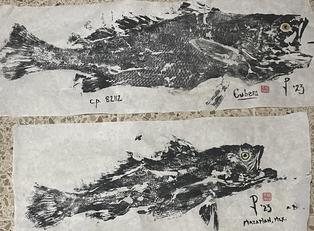 Gyotaku fish print